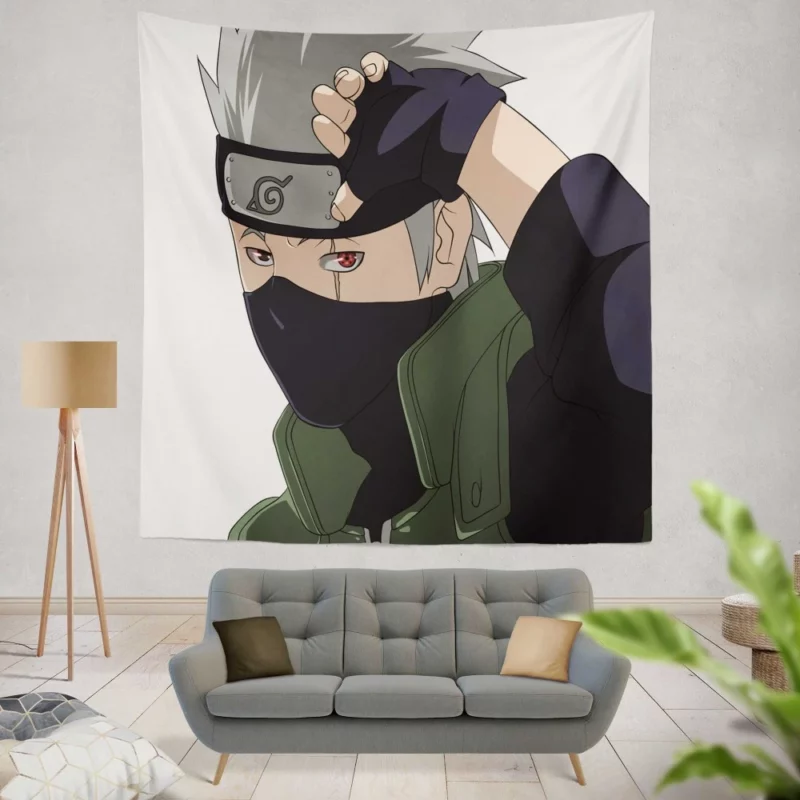 Kakashi Sensei Hand-Drawn Lessons Anime Wall Tapestry