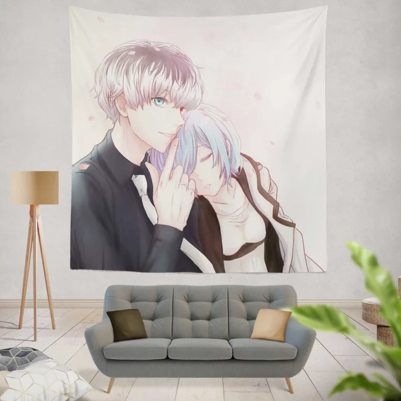 Ken Kaneki and Touka Reunion Anime Wall Tapestry