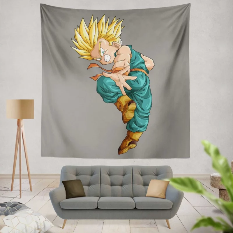 Kid Trunks Young Hero of Dragon Ball Z Anime Wall Tapestry