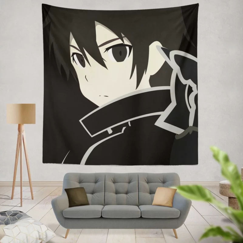 Kirigaya Minimalist Sword Art Online Anime Wall Tapestry