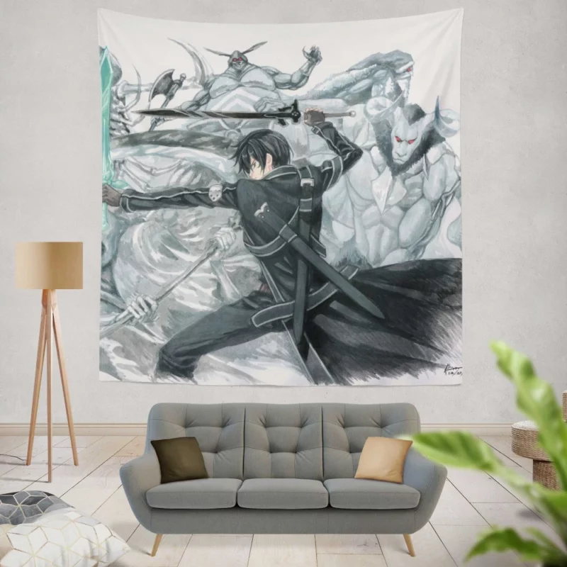 Kirigaya Sword Art Online Journey Anime Wall Tapestry