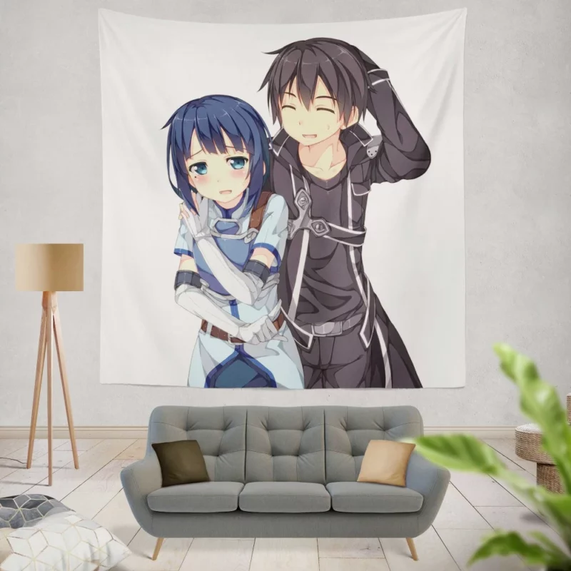 Kirito Adventures in Aincrad Anime Wall Tapestry