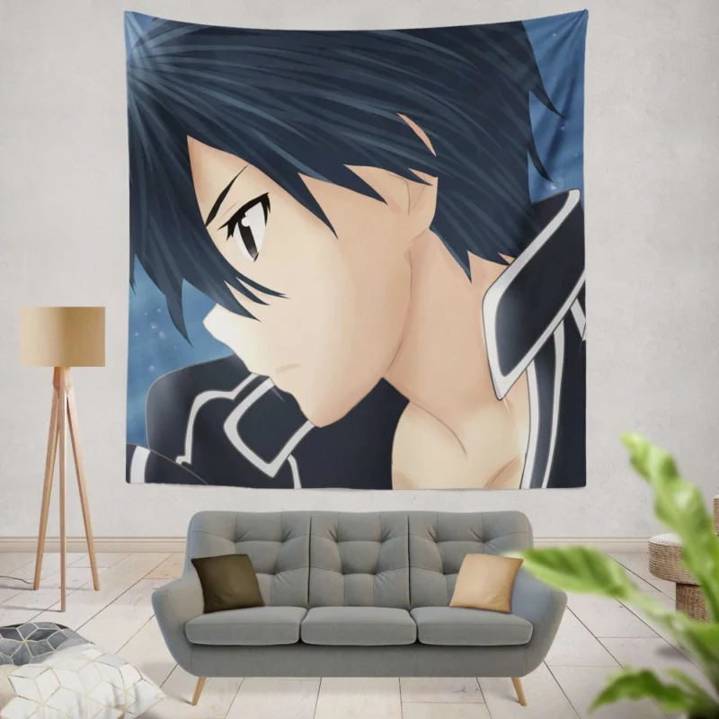 Kirito Epic Journey in Sword Art Anime Wall Tapestry