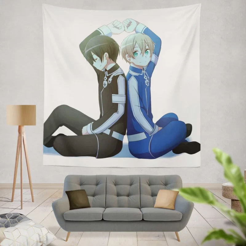 Kirito & Eugeo Swordsmen Bond Anime Wall Tapestry