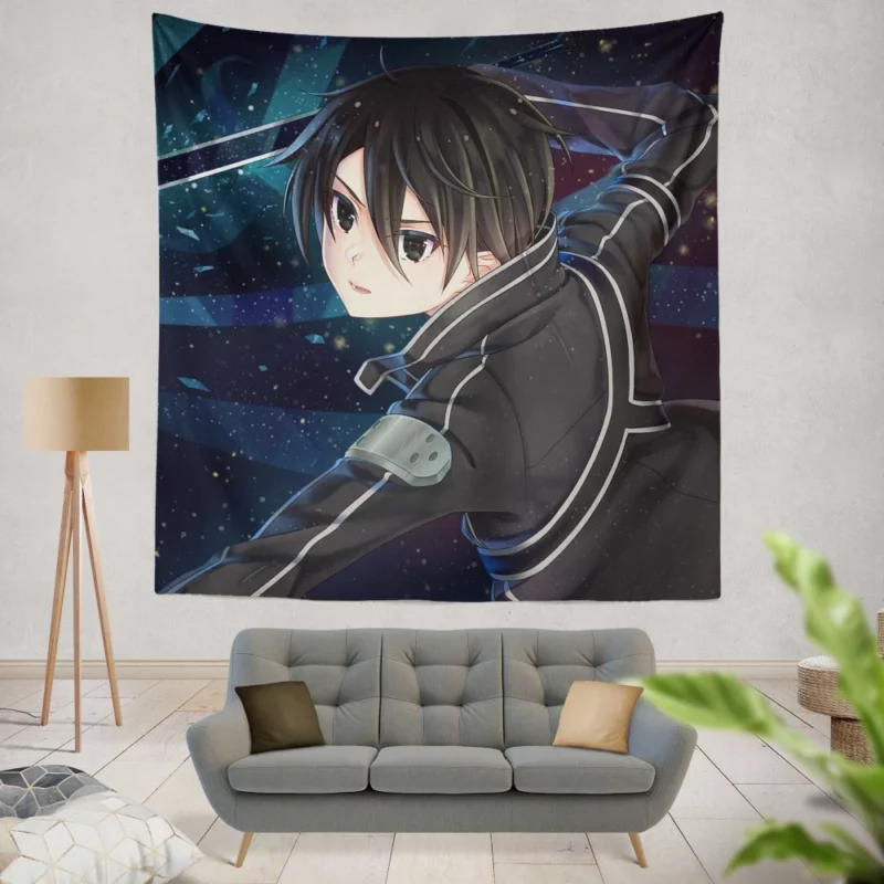 Kirito Impact in Sword Art Online Anime Wall Tapestry