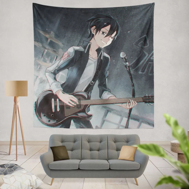 Kirito Legacy in Virtual Worlds Anime Wall Tapestry