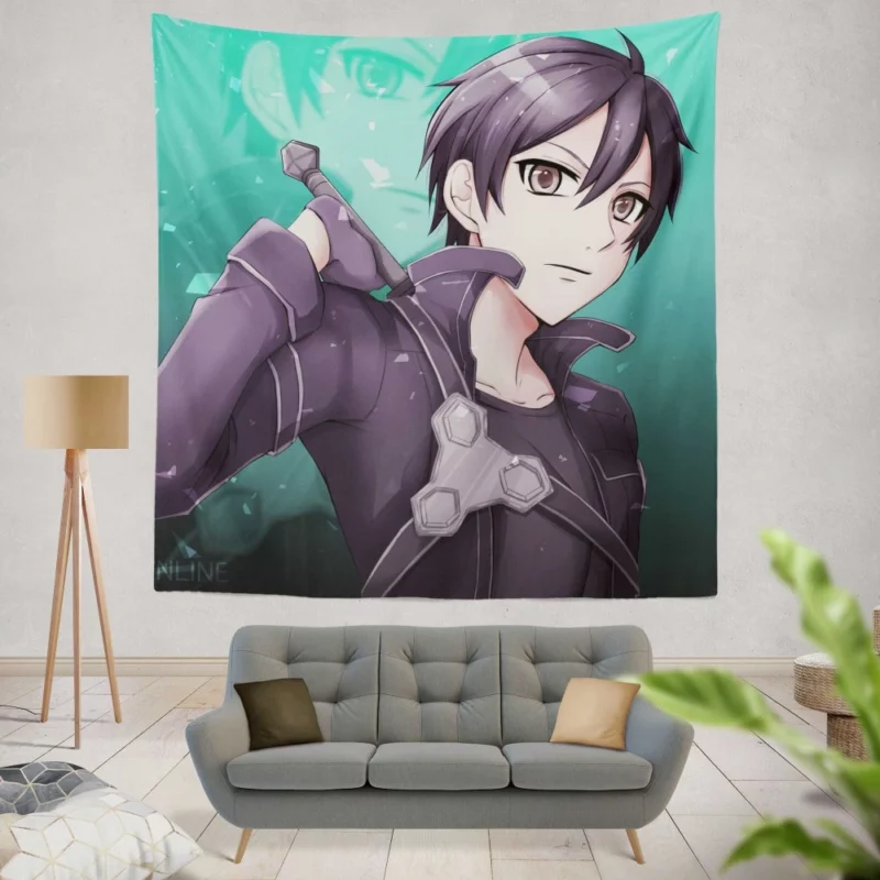 Kirito Sword Art Chronicles Anime Wall Tapestry