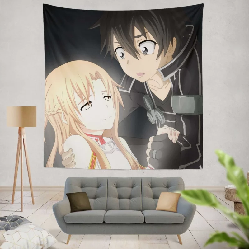 Kirito and Asuna VR Legends Anime Wall Tapestry