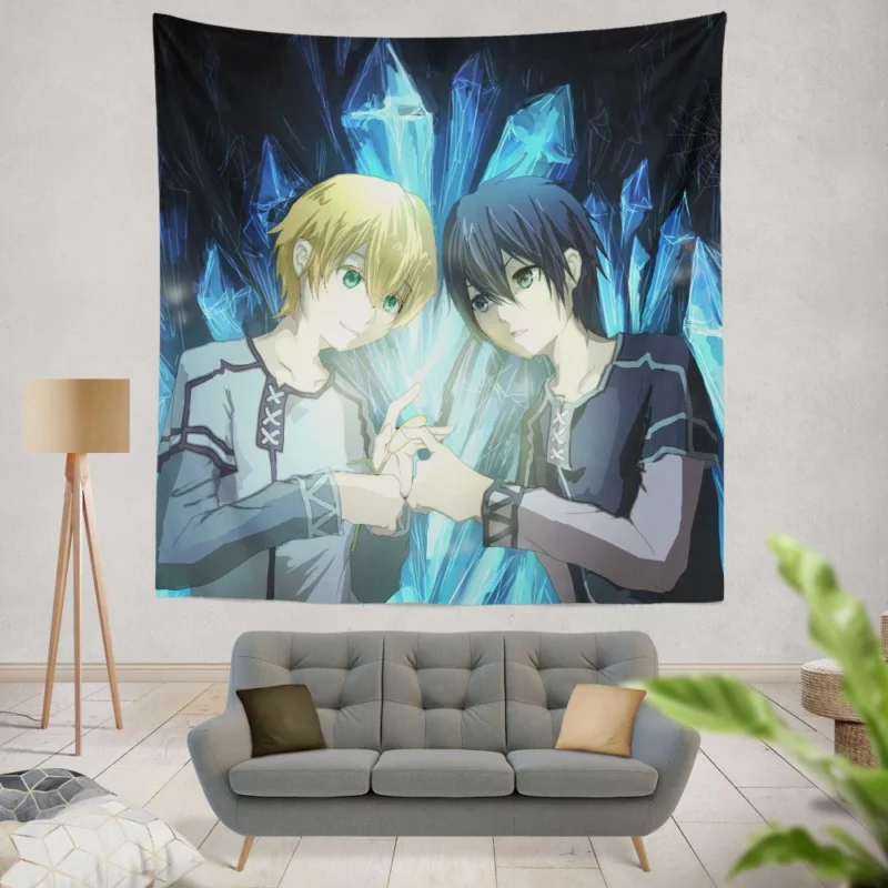 Kirito and Eugeo Sword Art Adventure Anime Wall Tapestry