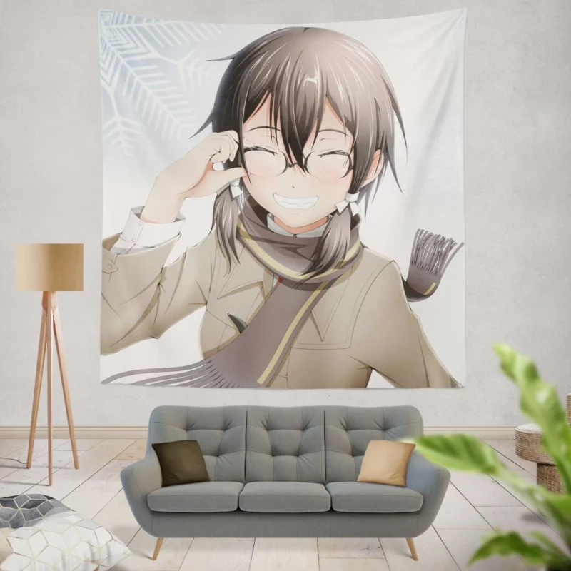 Kirito and Sinon Digital Companions Anime Wall Tapestry