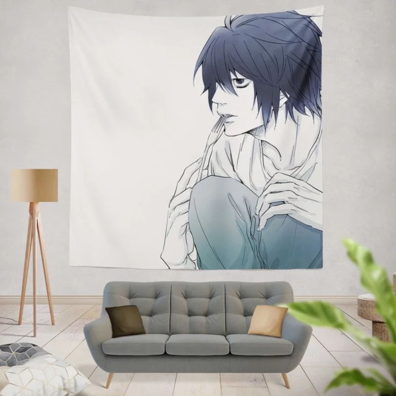 L Unending Deduction Anime Wall Tapestry