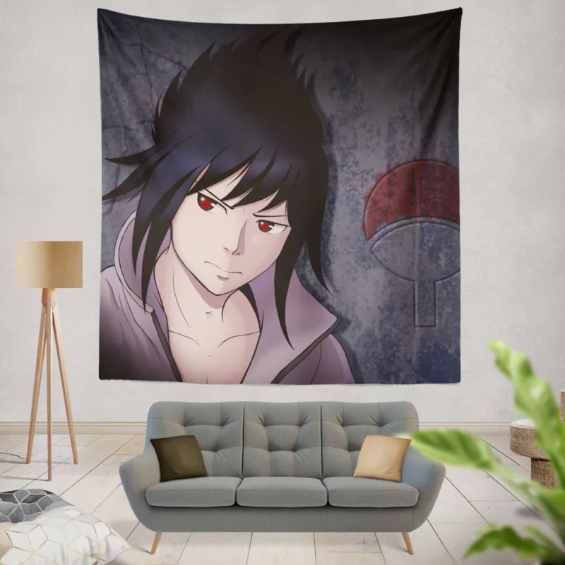 Legacy of the Uchiha Sasuke Tale Anime Wall Tapestry