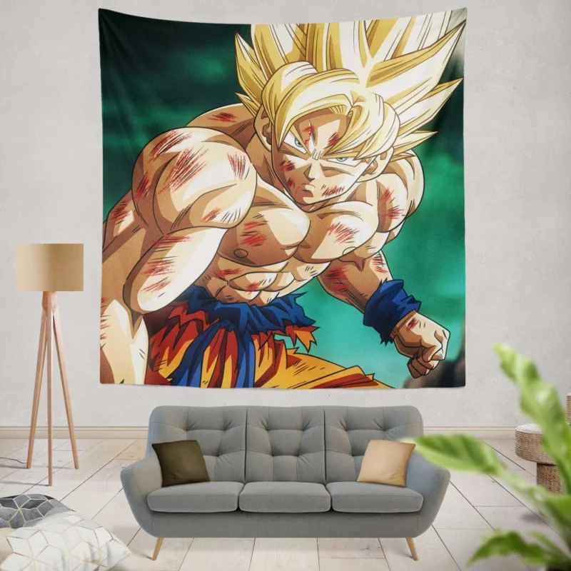 Legendary Super Saiyan Goku Power Anime Wall Tapestry