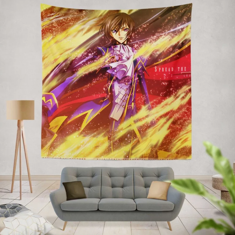 Lelouch Strategy Unraveled Anime Wall Tapestry