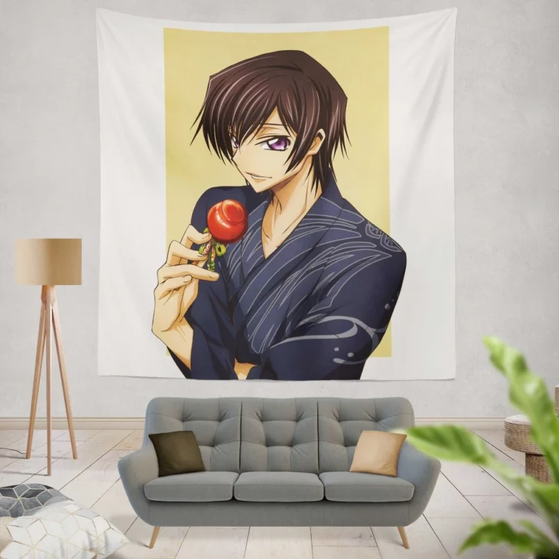 Lelouch Strategy Unveiled Anime Wall Tapestry