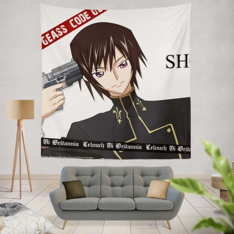 Lelouch Unveiled Legacy Anime Wall Tapestry