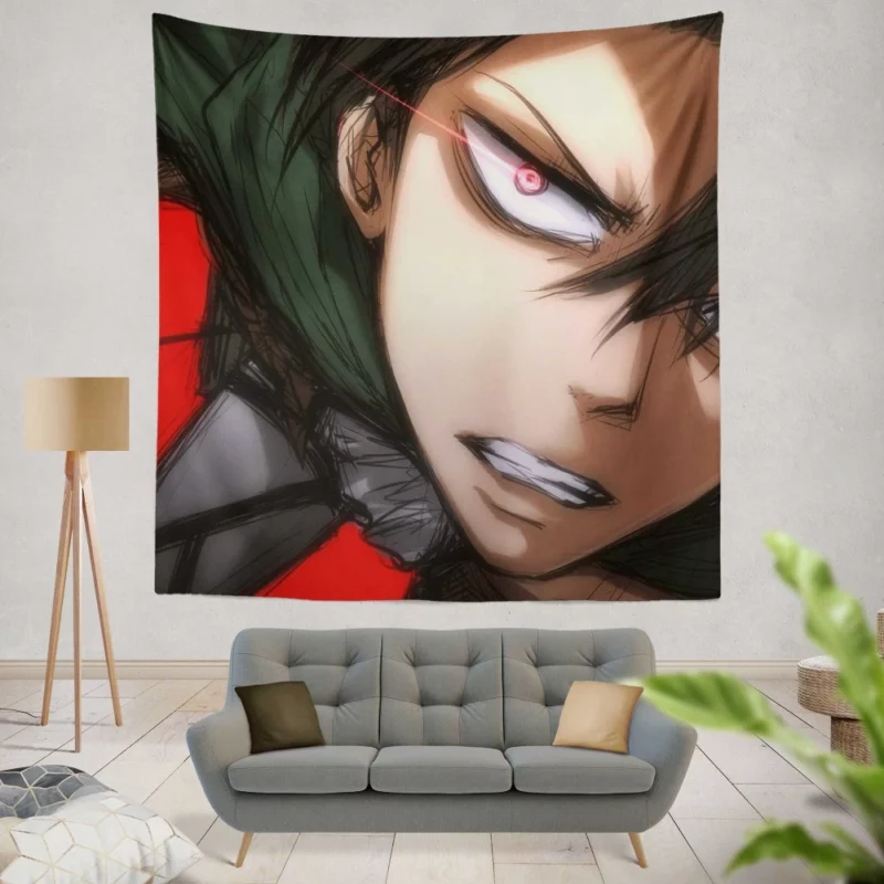 Levi Ackerman Legendary Blade Anime Wall Tapestry