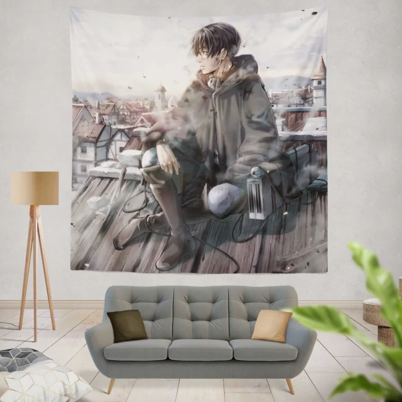 Levi Ackerman Lethal Blade Anime Wall Tapestry