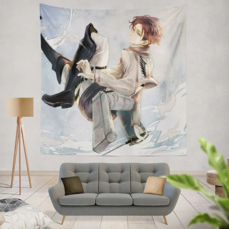 Levi Ackerman Unseen Power Anime Wall Tapestry