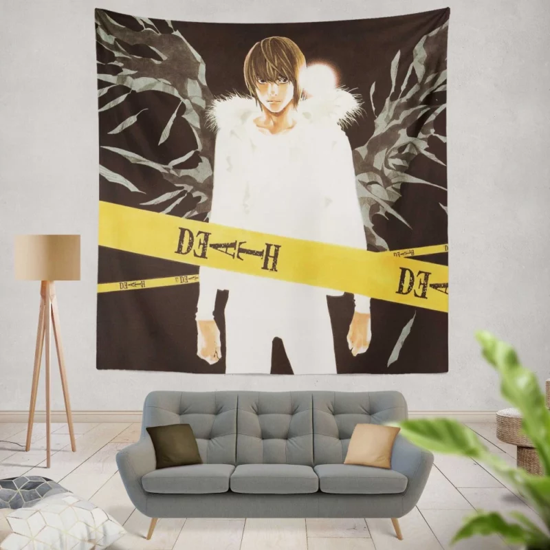 Light Yagami Architect of Destiny Anime Wall Tapestry