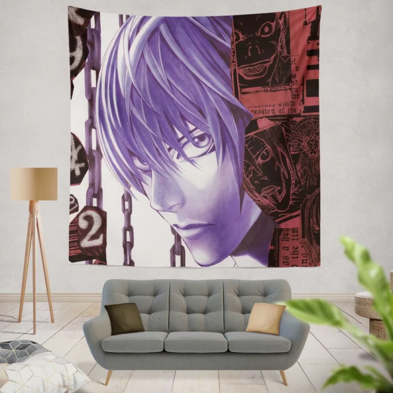 Light Yagami Fateful Encounter Anime Wall Tapestry