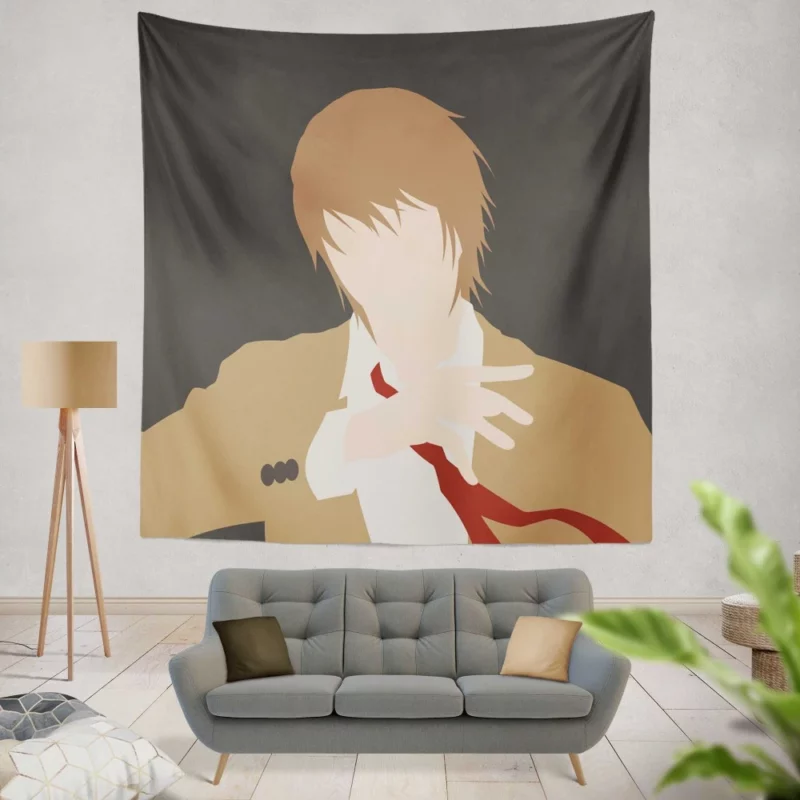 Light Yagami Student and Kira Anime Wall Tapestry