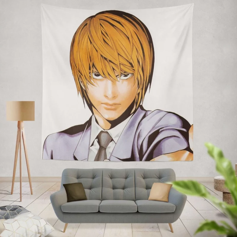 Light Yagami in Death Note Anime Wall Tapestry