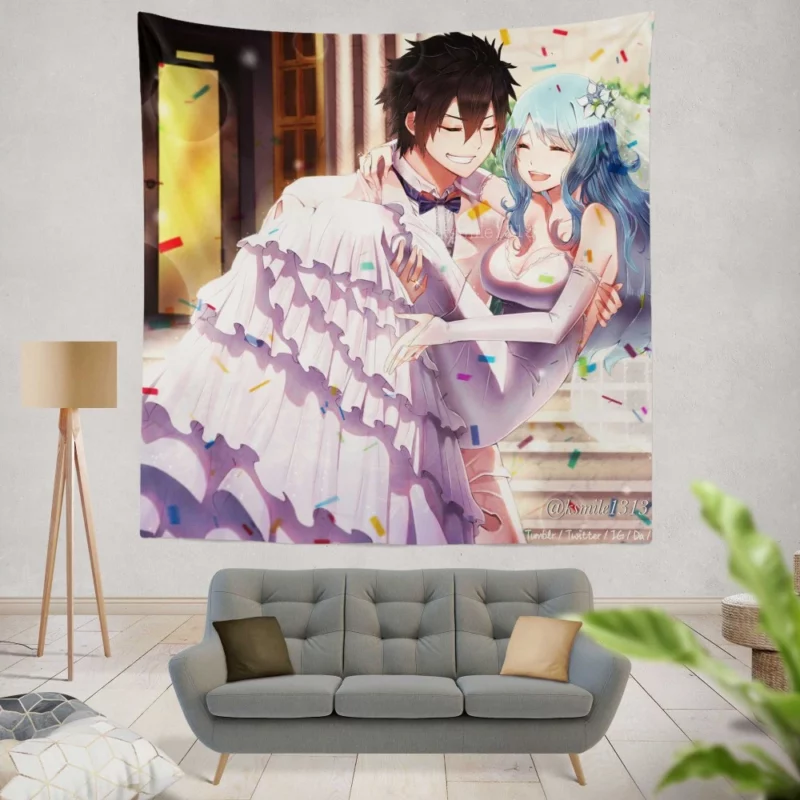 Love and Ice Gray x Juvia Anime Wall Tapestry