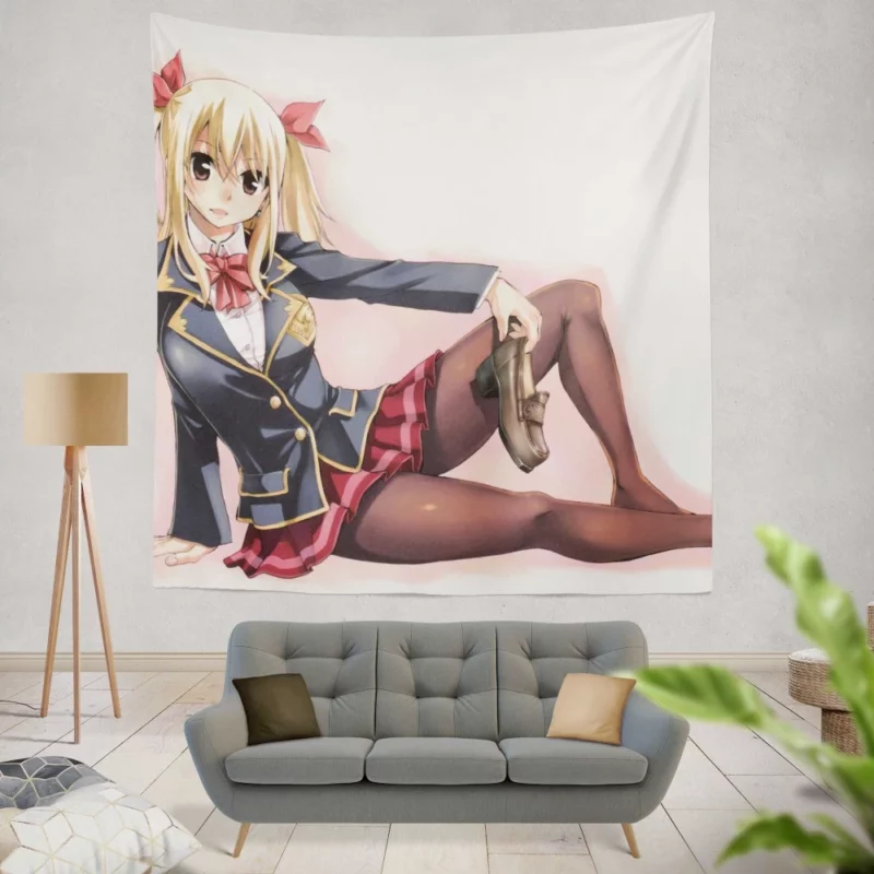 Lucy Heartfilia Blonde Beauty Charm Anime Wall Tapestry