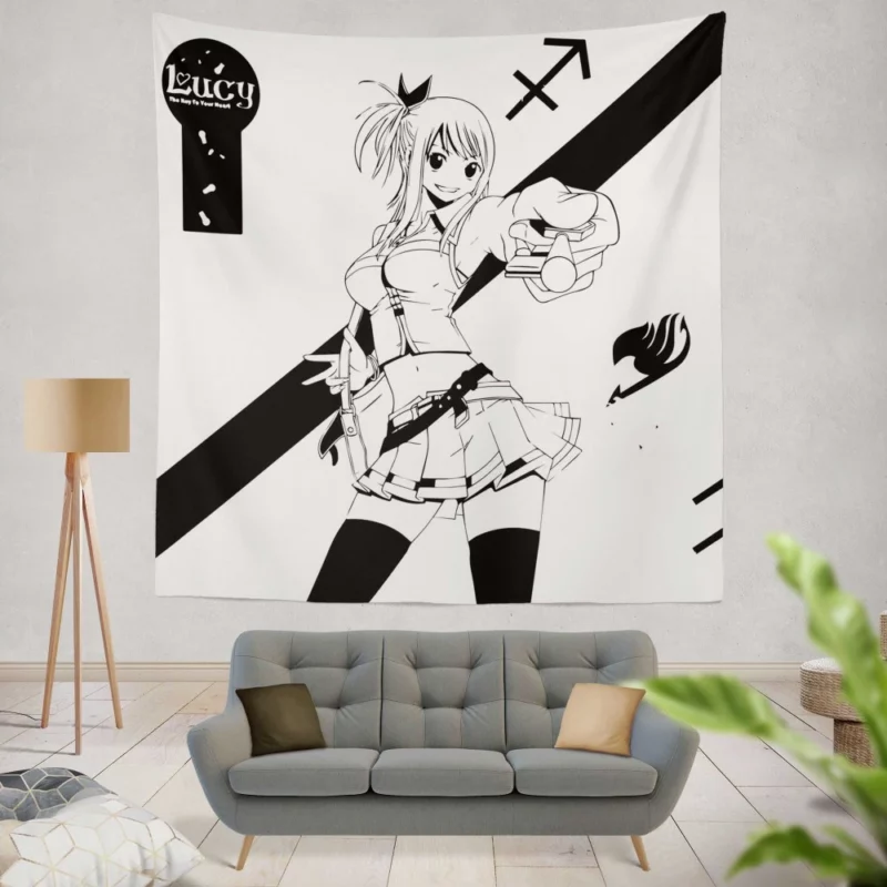 Lucy Heartfilia Courageous Celestial Mage Anime Wall Tapestry