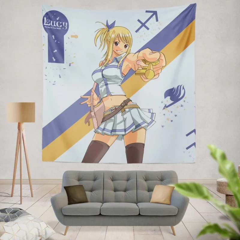 Lucy Heartfilia Unbreakable Spirit Anime Wall Tapestry