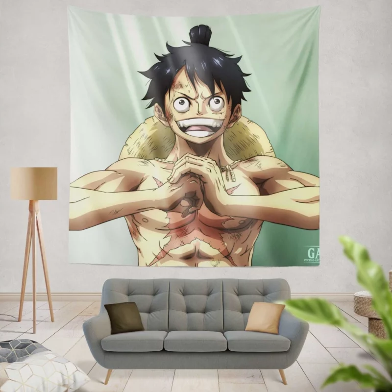 Luffy Determined Quest Anime Wall Tapestry