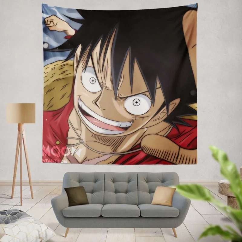 Luffy Determined Voyage Anime Wall Tapestry