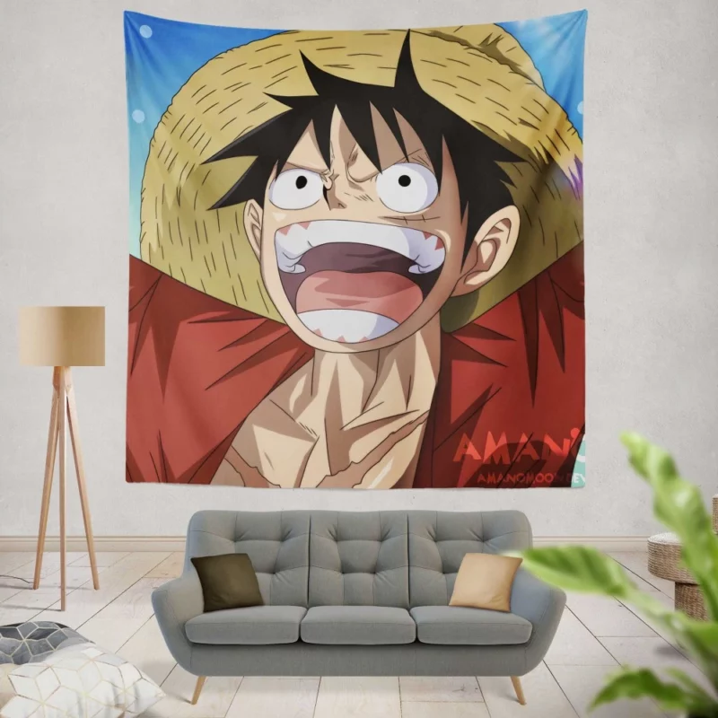 Luffy Heroic Exploits Anime Wall Tapestry