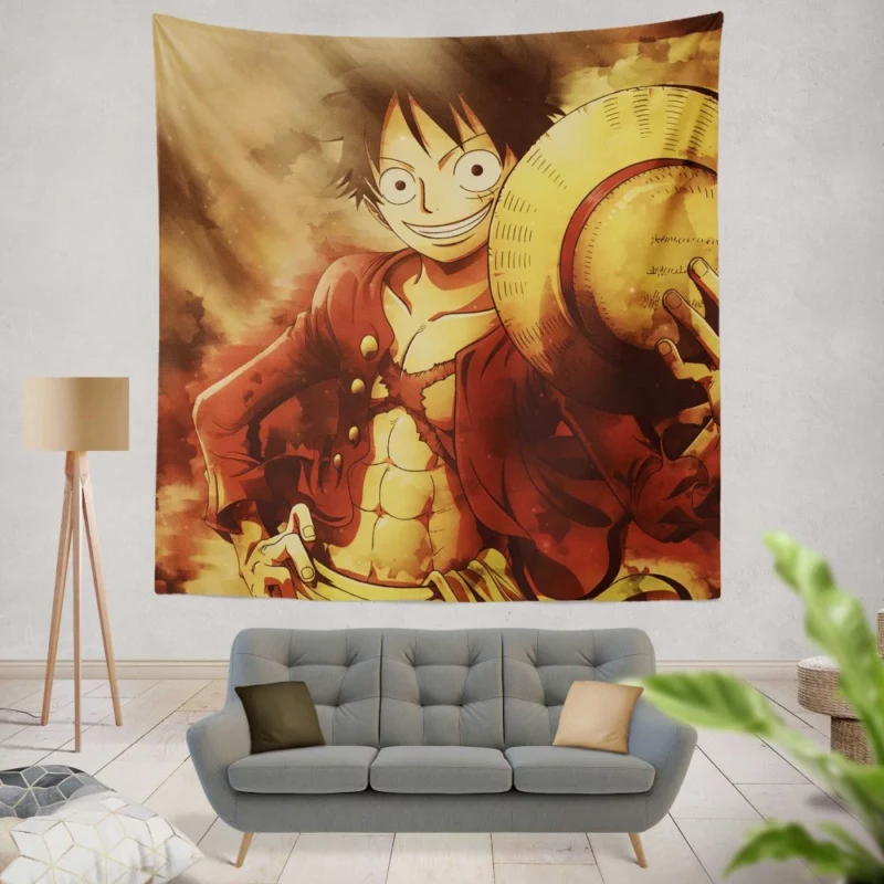 Luffy Heroic Odyssey Anime Wall Tapestry
