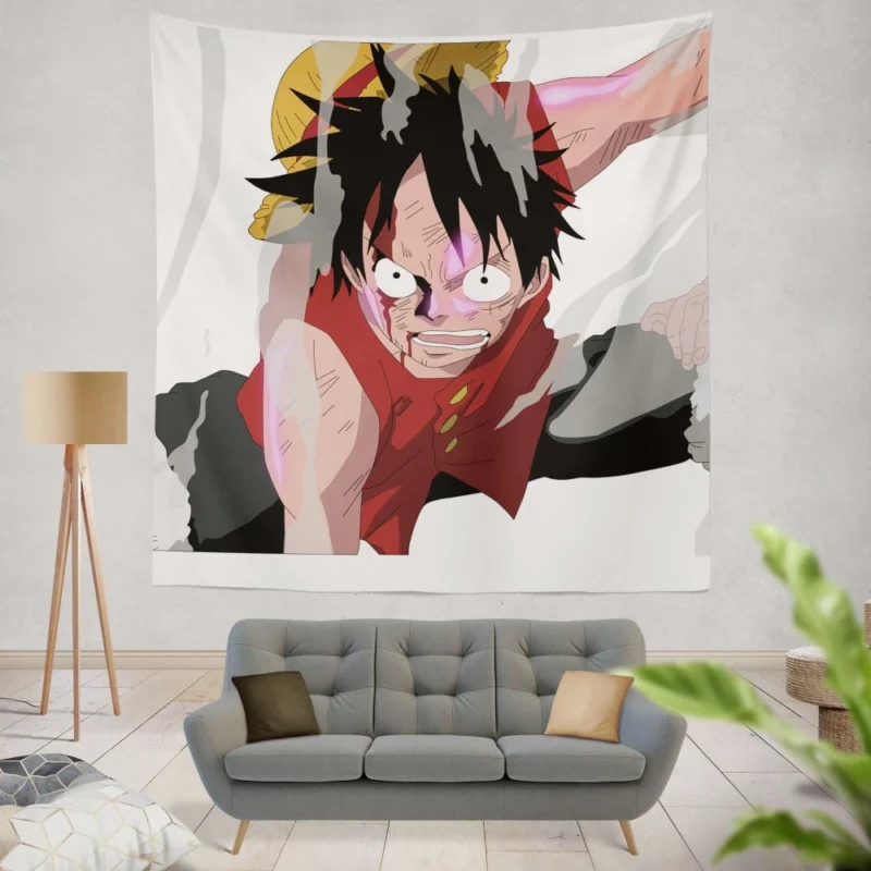 Luffy Path to Greatness Anime Wall Tapestry