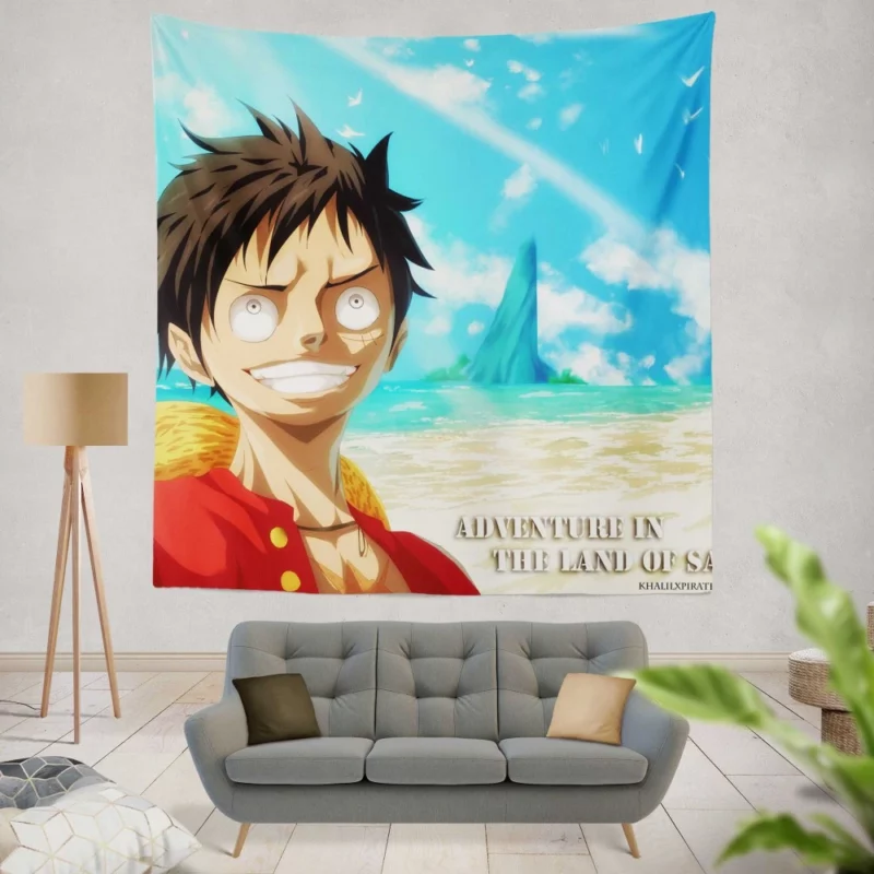 Luffy Pirate Adventure Anime Wall Tapestry