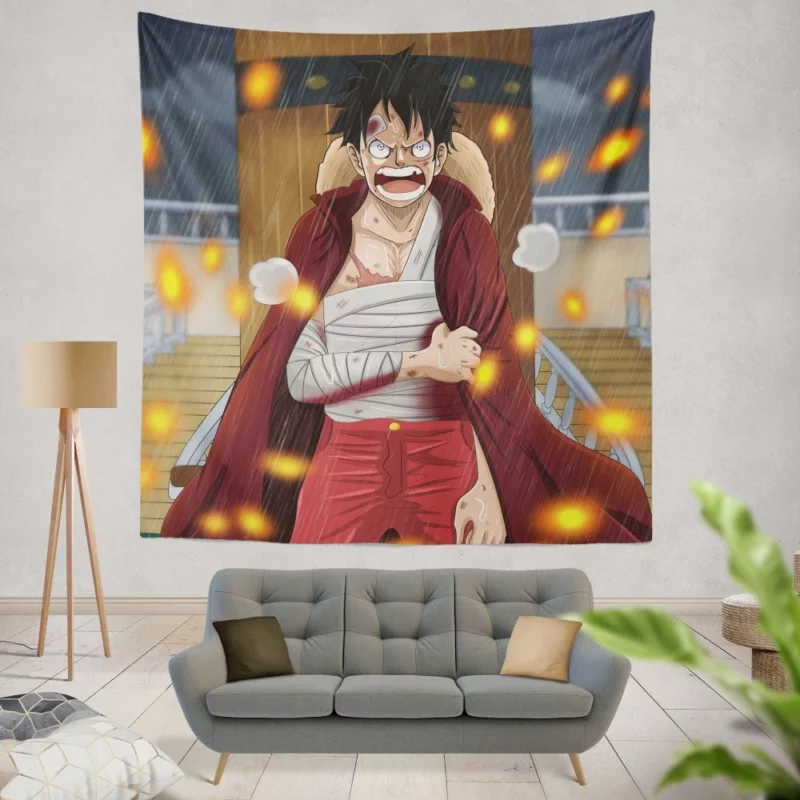 Luffy Unfaltering Spirit Anime Wall Tapestry