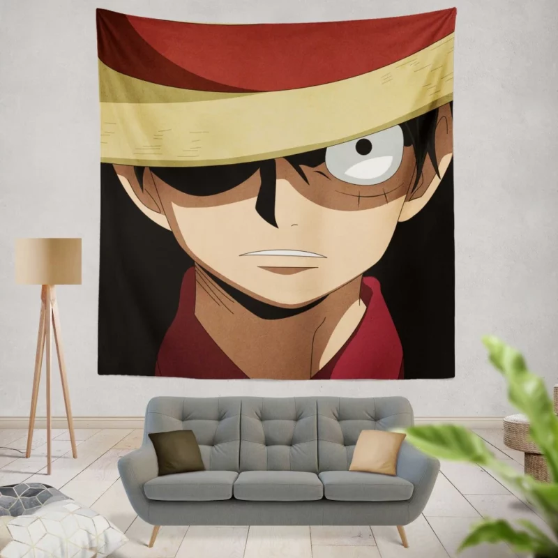 Luffy Unstoppable Journey Anime Wall Tapestry