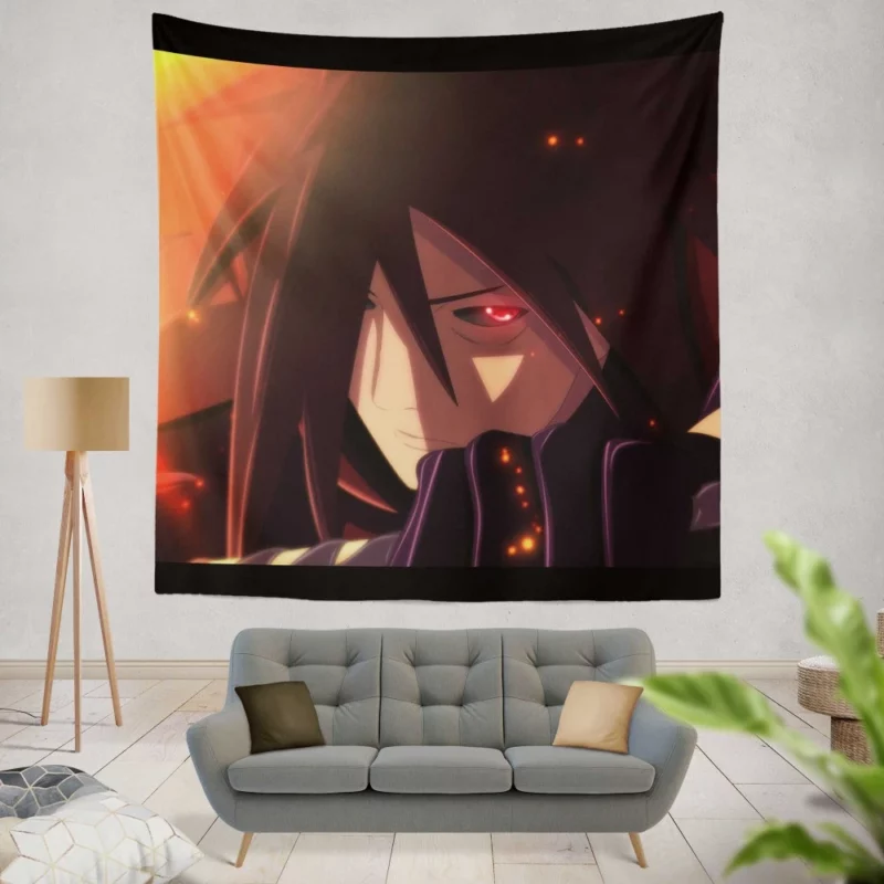 Madara Uchiha Sharingan Warrior Anime Wall Tapestry