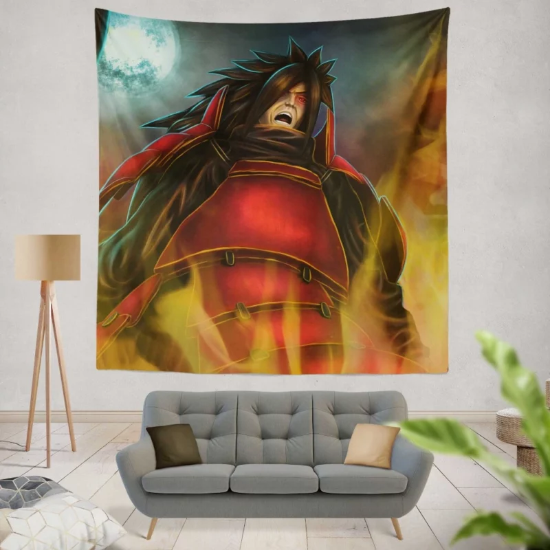 Madara Uchiha Unrivaled Power Anime Wall Tapestry