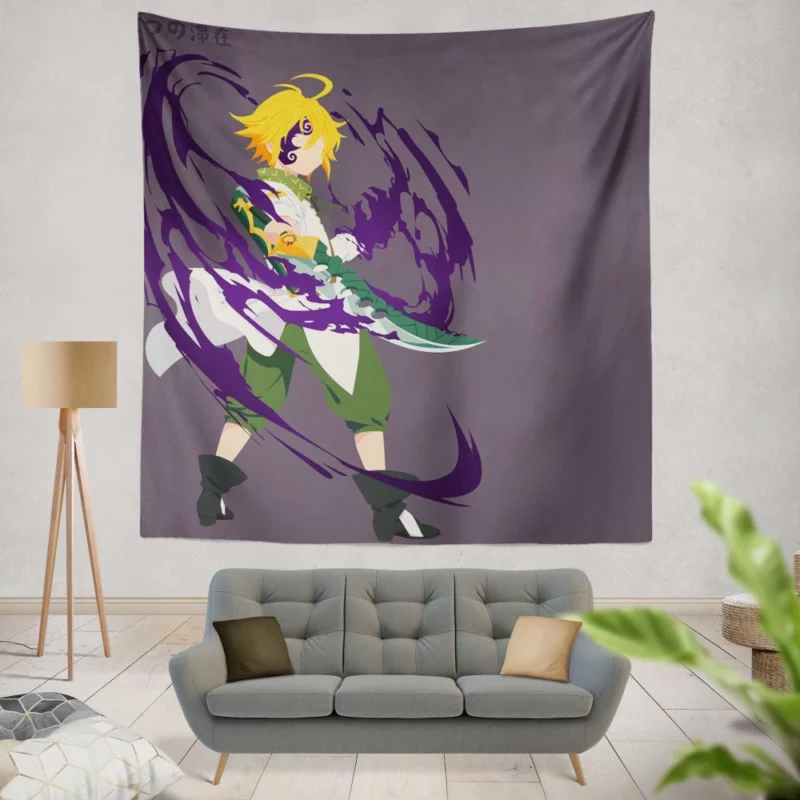 Meliodas Blade of Wrath Anime Wall Tapestry