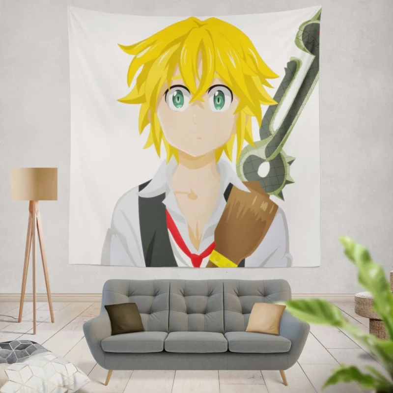 Meliodas Captain of Wrath Anime Wall Tapestry