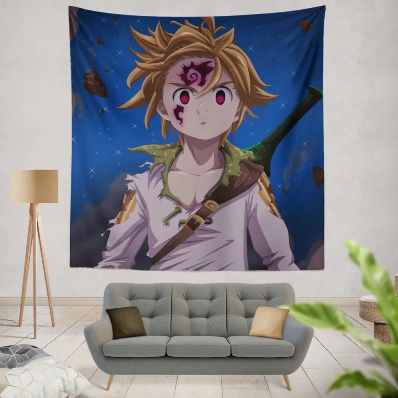 Meliodas Demon Blood Awakening Anime Wall Tapestry