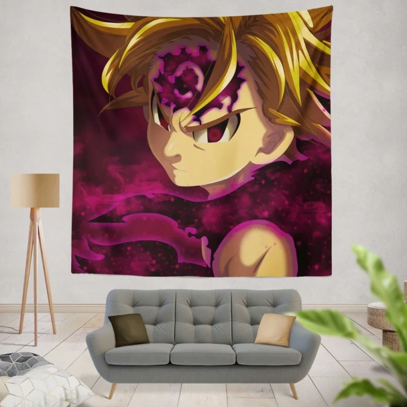 Meliodas Demon Captain Anime Wall Tapestry