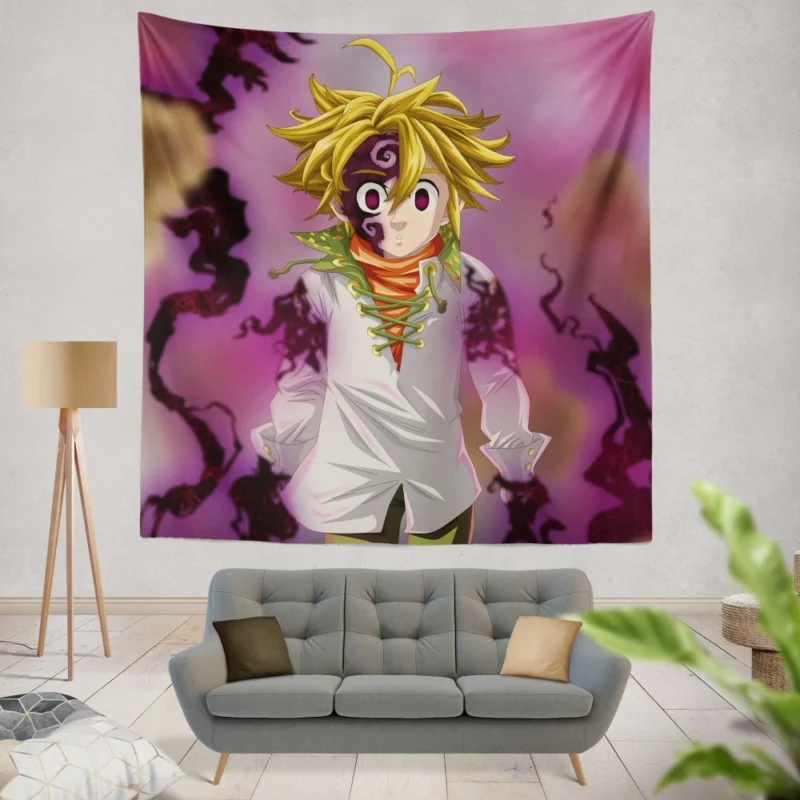 Meliodas Demon Reborn Anime Wall Tapestry