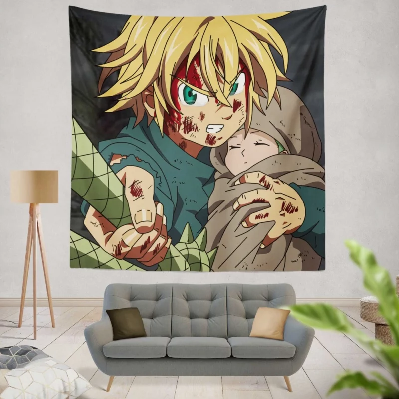 Meliodas & Elizabeth Eternal Connection Anime Wall Tapestry