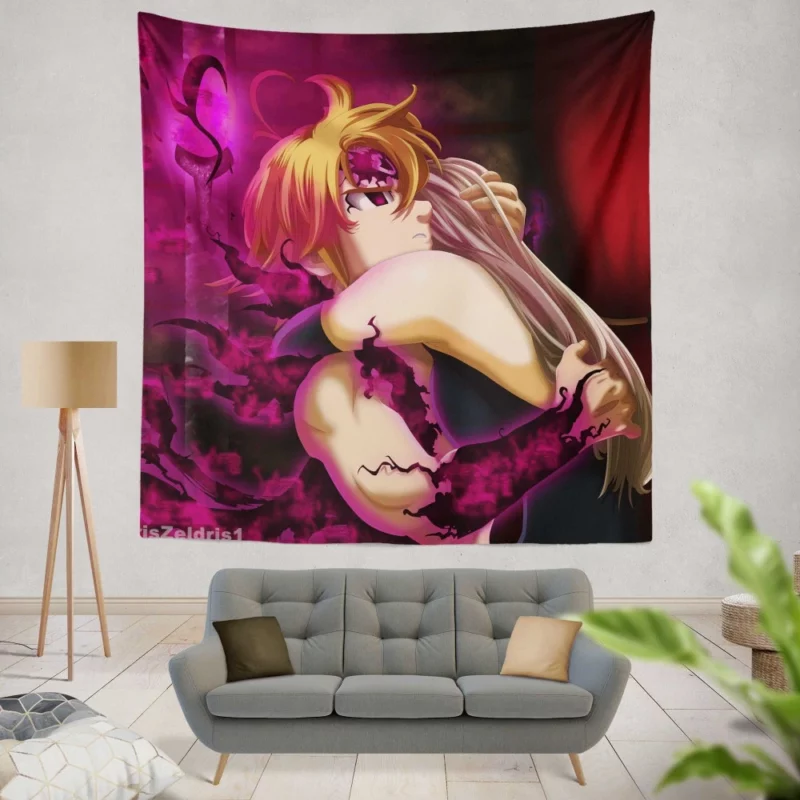 Meliodas & Elizabeth Unbreakable Bond Anime Wall Tapestry