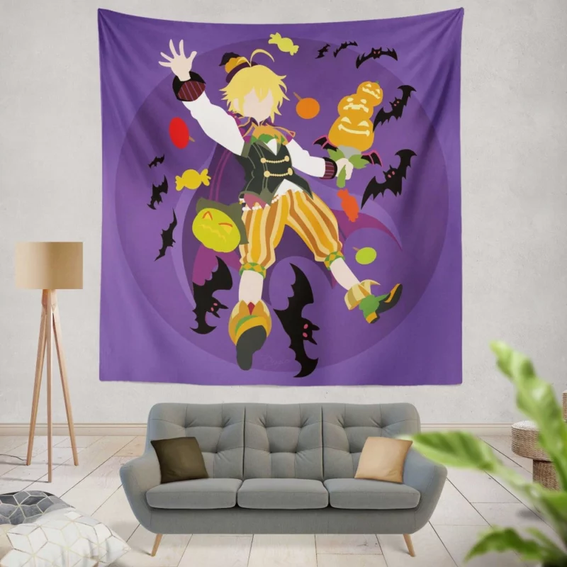 Meliodas Eternal Fury Anime Wall Tapestry