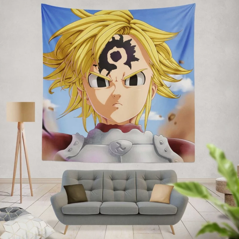 Meliodas Hellish Force Anime Wall Tapestry